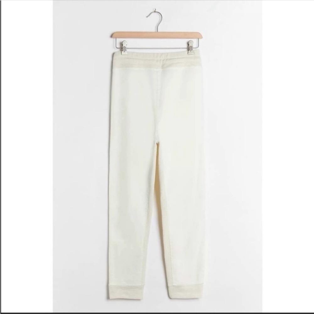 Varley Valley White Jogger Sweatpants XS Cotton Lounge Athleisure Travel NWT - Picture 4 of 5